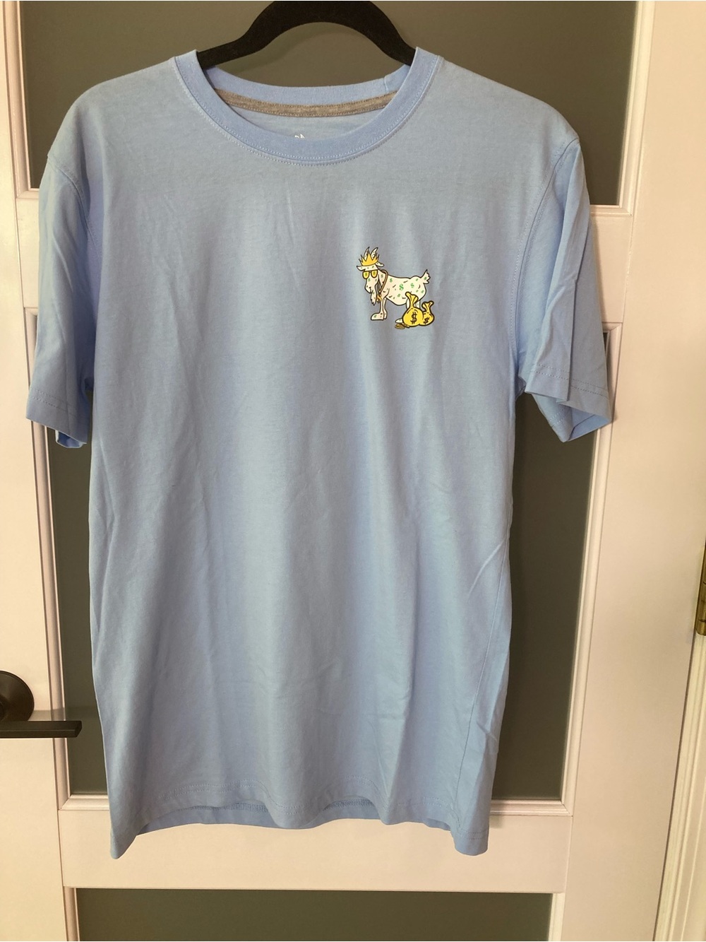 GOAT USA Cash Money T-shirt - M - EUC! - Carolina Blue